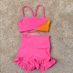 Tiger Friday Pink and Orange Two-Piece Set